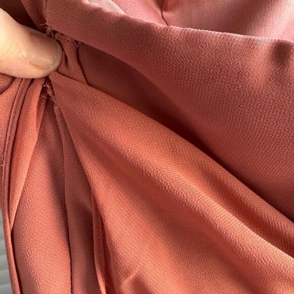 Birdy Grey Pink Bridesmaid Dress Matching Bow Tie Set Large Elegant Formal Wear - Picture 16 of 16